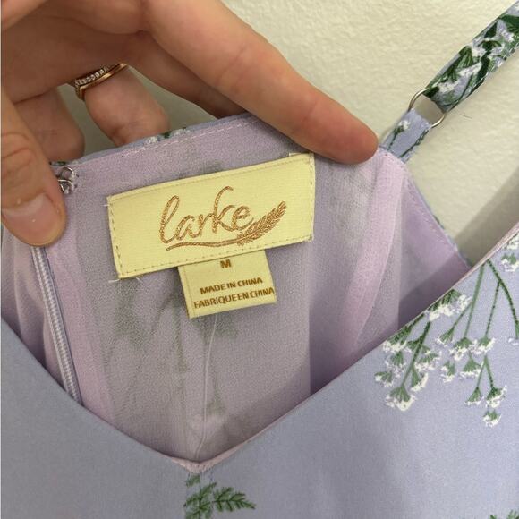 NET Larke x Anthropologie Lilac Purple Swing Mini Dress - Size M - Picture 4 of 7